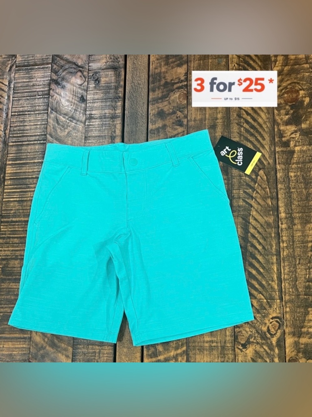 Art Class Turquoise preppy flat front Shorts